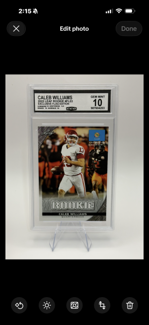 🔥 Caleb Williams 2022 Leaf Rookie Exclusive Flag Edition – CCG GEM MINT 10