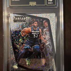 Panini 2018-19 Threads Karl-Anthony Towns #90 Dazzle Serial Timberwolves GMA 10