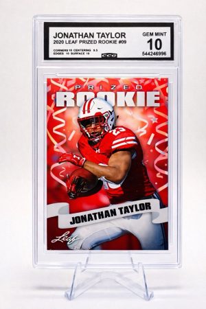 Leaf 2020 Prized Rookie Jonathan Taylor #09 Wisconsin Football CCG Gem Mint 10