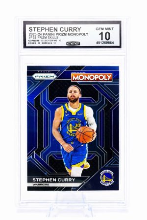 Stephen Curry 2023-24 Prizm Monopoly PS8 CCG GEM MINT 10 Warriors