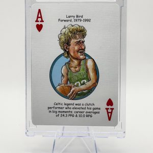 Larry Bird Ace of Hearts Playing Card Basketball Art Card LOT OF 4 Celtics Legen