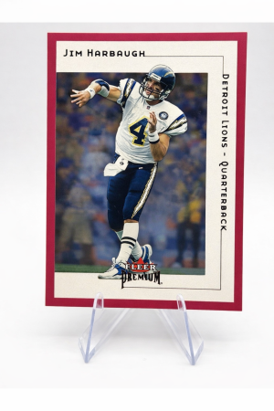 Jim Harbaugh 2001 Fleer Premium #96 Serial #081/125 – Detroit Lions – Limited Edition